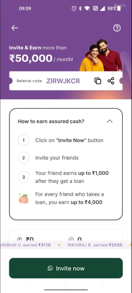 money view referral code